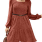 🔥👗2025 Autumn Women's Soft Ribbed Square Neck Dress