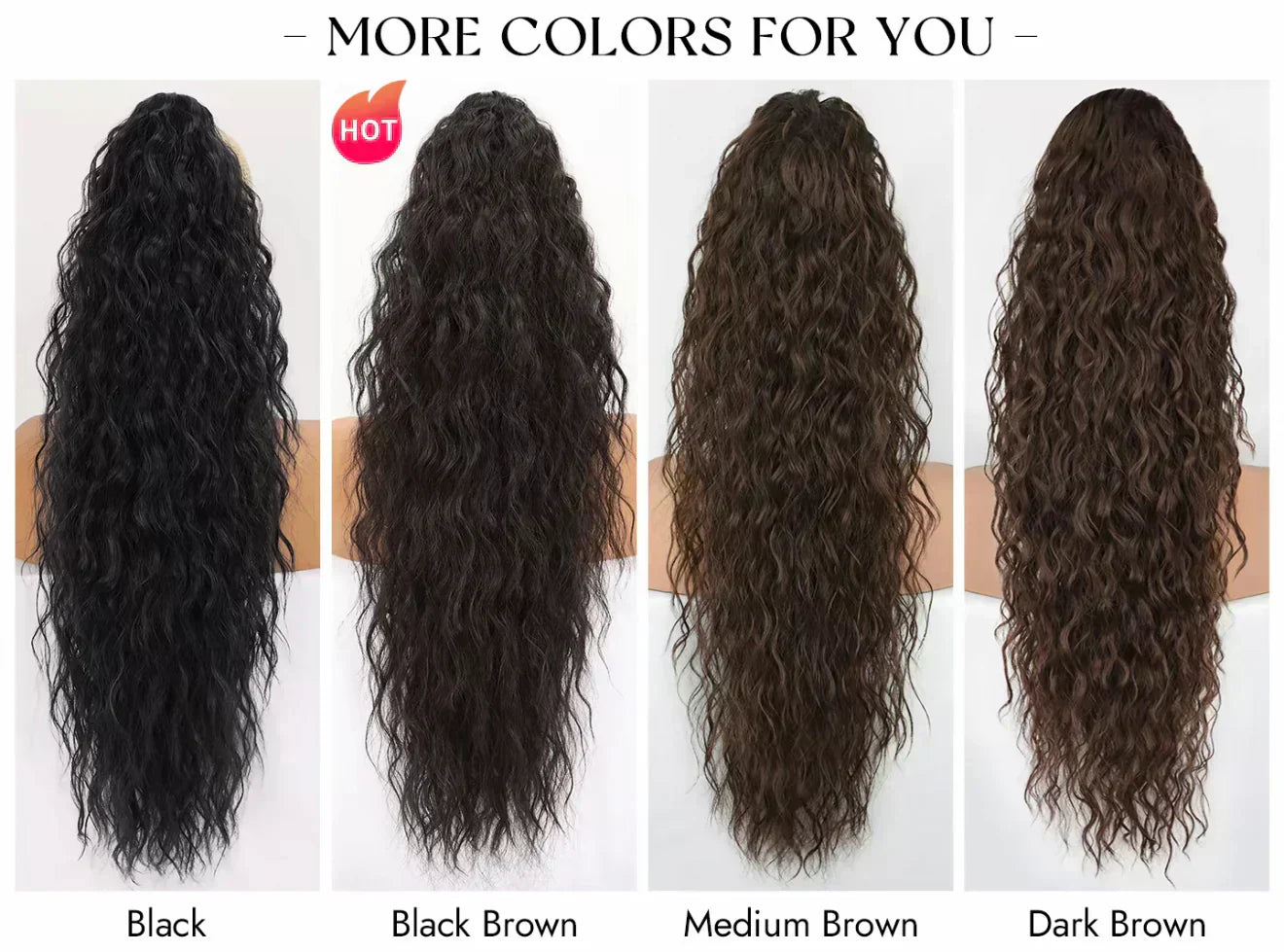 🫧🫧Limited Price ￡14.99-Last Day Promotion 49%OFF🫧Curly Wavy Frizzy Hair Extension with Ponytail