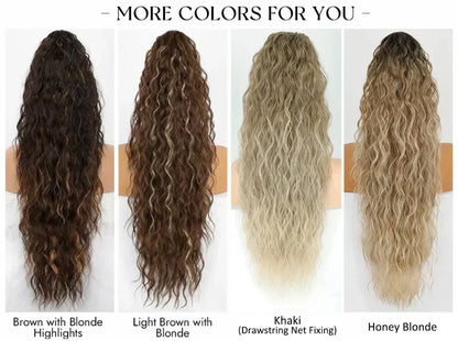 🫧🫧Limited Price ￡14.99-Last Day Promotion 49%OFF🫧Curly Wavy Frizzy Hair Extension with Ponytail