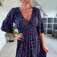 Leopard Shirred Waist Dress