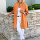 🔥2025 New Product💥Solid Color Long Cotton Shirt Jackets For Women