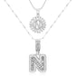💖2 Pack - Initial Letter Pendant Necklaces