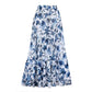💃Special Sale 49% OFF🩱V Neck Lace Up Printed One Piece Swimsuit and Skirt