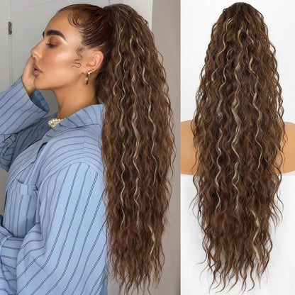 🫧🫧Limited Price ￡14.99-Last Day Promotion 49%OFF🫧Curly Wavy Frizzy Hair Extension with Ponytail
