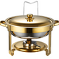 🧑‍🍳The same as in a five-star buffet restaurant🍽️Stainless Steel Chafing Dish Buffet Set 5QT with Fuel Can Rack, Gold Food Warmer for Parties
