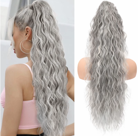 🫧🫧Limited Price ￡14.99-Last Day Promotion 49%OFF🫧Curly Wavy Frizzy Hair Extension with Ponytail
