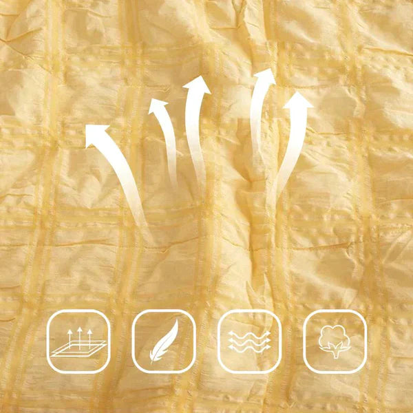 [Excellent Value] Icy Seersucker Summer Cool Quilt Lace 4-piece Set🔥