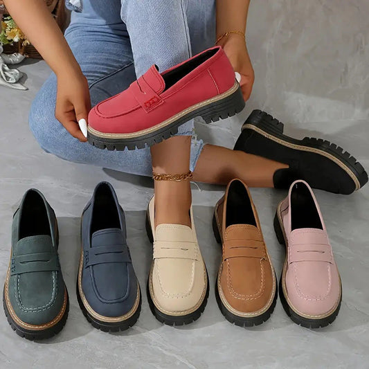 🔥 Women's Comfortable Chunky Slip On Platform Loafers🥿