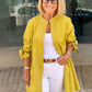 🔥2025 New Product💥Solid Color Long Cotton Shirt Jackets For Women