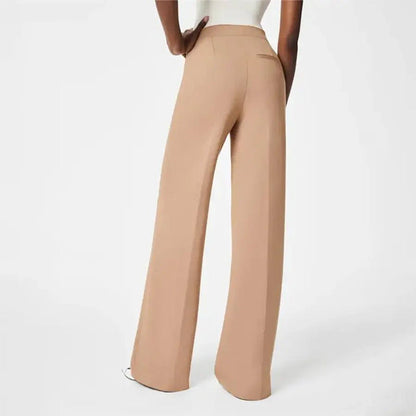 Winter High Stretch High Waist Wide Leg Trousers