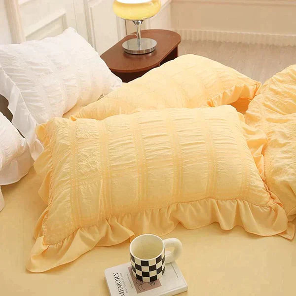 [Excellent Value] Icy Seersucker Summer Cool Quilt Lace 4-piece Set🔥
