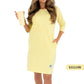 🔥 SUMMER SPECIAL Round Neck 3/4 Sleeve Dress with Pockets