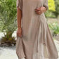 💝Short Sleeve False Two-Piece Asymmetric Dress