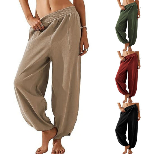 🔥Limited-time offer: 50% off-Women's Casual Elastic Waist Wide Leg Pants