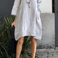 🌸Spring Specials🌸Casual solid color cotton and linen dress