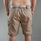 Men's Tactical Cargo Shorts, Solid Color, Multi-Pocket, Suitable for Outdoor Hiking, Summer Shorts Without Belt
