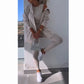 Hooded Cardigan, Vest, Leggings ,Three-piece Set