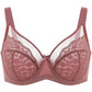 2-Piece Set💕Lacsper Daisy minimizer Bra Floral Lace Unlined Comfort Non-Padded Full Coverage Plus Size Underwire with Supportive Under Band Comfortable Fit