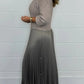 Women's solid color Long Sleeve Jumper & Pleated Bottom Dress