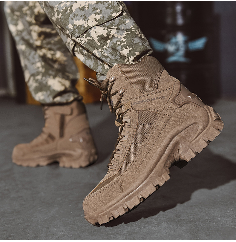 2024🔥Men's Waterproof Outdoor Puncture Resistant Combat Boots (Upgraded Durability)