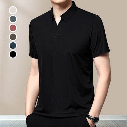 🎁Hot Sale 55% OFF⏳High Quality Men’s Casual Lapel Breathable Wrinkle-free T-shirt
