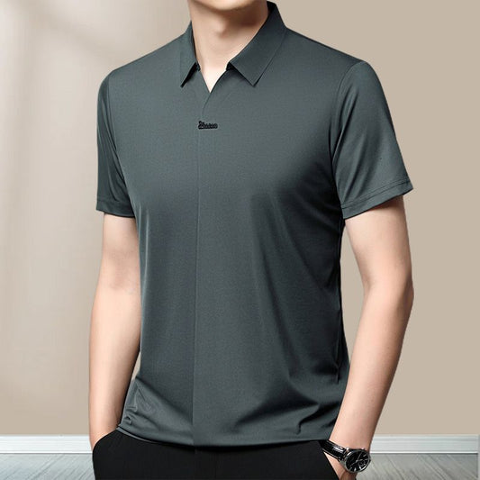 🎁Hot Sale 55% OFF⏳High Quality Men’s Casual Lapel Breathable Wrinkle-free T-shirt