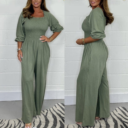 💕Hot Sale 49% Off🥰Women's Elastic Waist Summer Jumpsuit