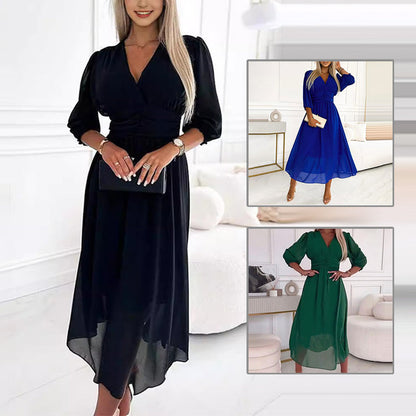 🎉2025 HOT SALE 50% off🎉 Women's V-neck Lightweight Chiffon Dress