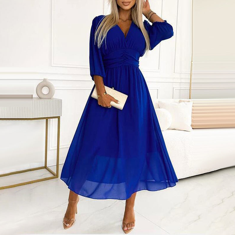 🔥2025 HOT SALE🎉 Women's V-neck Lightweight Chiffon Dress