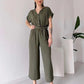 💖Limited Sale 50% OFF💖Women's V-Neck Short Sleeve Casual Jumpsuit