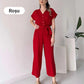 💖Limited Sale 50% OFF💖Women's V-Neck Short Sleeve Casual Jumpsuit