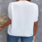 🌈2025 New Product🔥Women's V-neck solid color short sleeve top