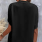 🌈2025 New Product🔥Women's V-neck solid color short sleeve top