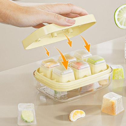 🧊 Buy 1 Get 1 FREE!🥃 Mini Ice Cube Tray – 6-Grid, Quick-Release & Food-Safe – Compact Silicone Ice Maker 🍹
