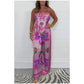 💝 Holiday Wardrobe💝-Spaghetti Strap Printed Top & Loose Women's Pants 2-Piece Set