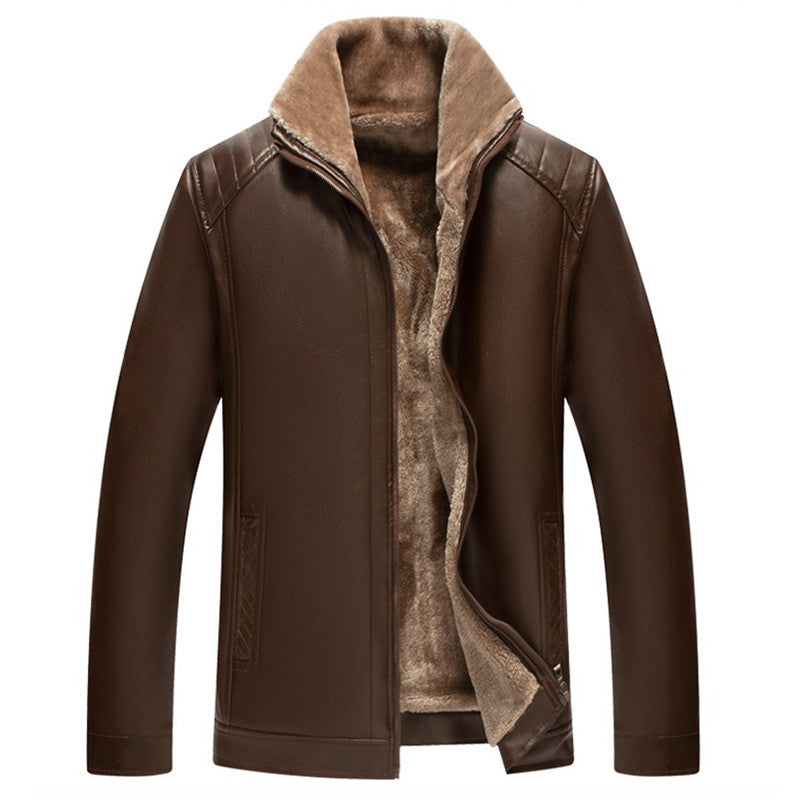 🔥Free shipping🔥Men‘s Quilted Faux Leather Jacket【Fashion and warmth】