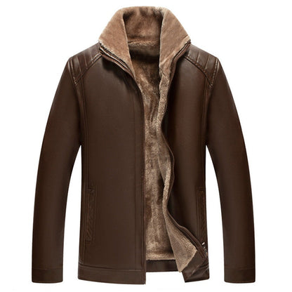🔥Free shipping🔥Men‘s Quilted Faux Leather Jacket【Fashion and warmth】