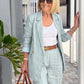 Women's Elegant Shorts and Blazer Set