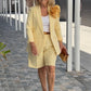 Women's Elegant Shorts and Blazer Set