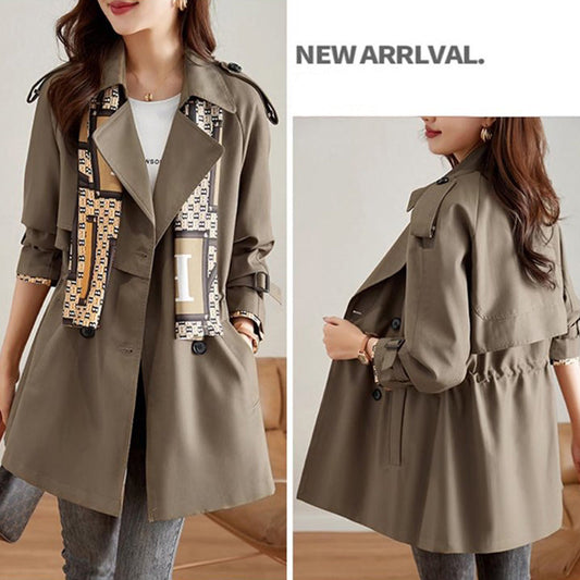 ✨New Style✨ Fashionable high-end women's windbreaker with mid-length lapel🎁free shipping