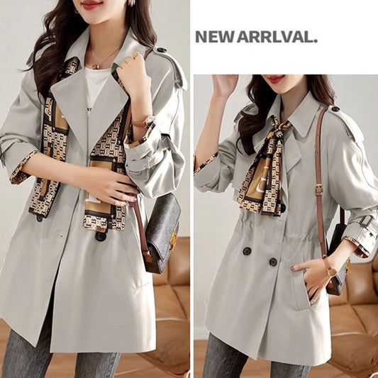 ✨New Style✨ Fashionable high-end women's windbreaker with mid-length lapel🎁free shipping