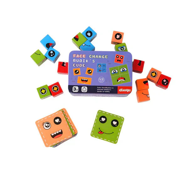 🎁5D Puzzle Educational Faces Changing Family Game🧩
