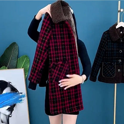 Women's Plush Thick Mid Length Jacket Coat 💖 Free shipping 💖