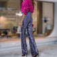 🔥2025  Special Gifts🔥Diva Sequin High Rise Elastic Waist Flare Pants