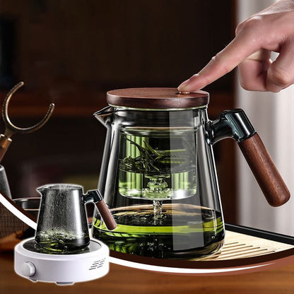 Leaves and water separation press teapot, 750 ml