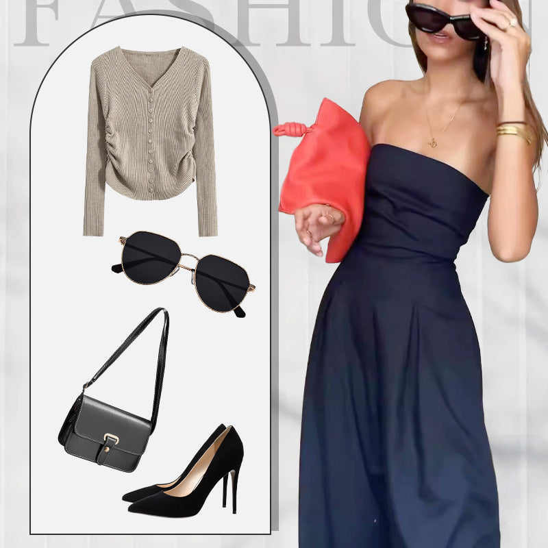 🔥2025 HOT SALE ❤️ Women's Strapless Jumpsuit With Pockets