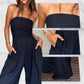 🔥2025 HOT SALE ❤️ Women's Strapless Jumpsuit With Pockets