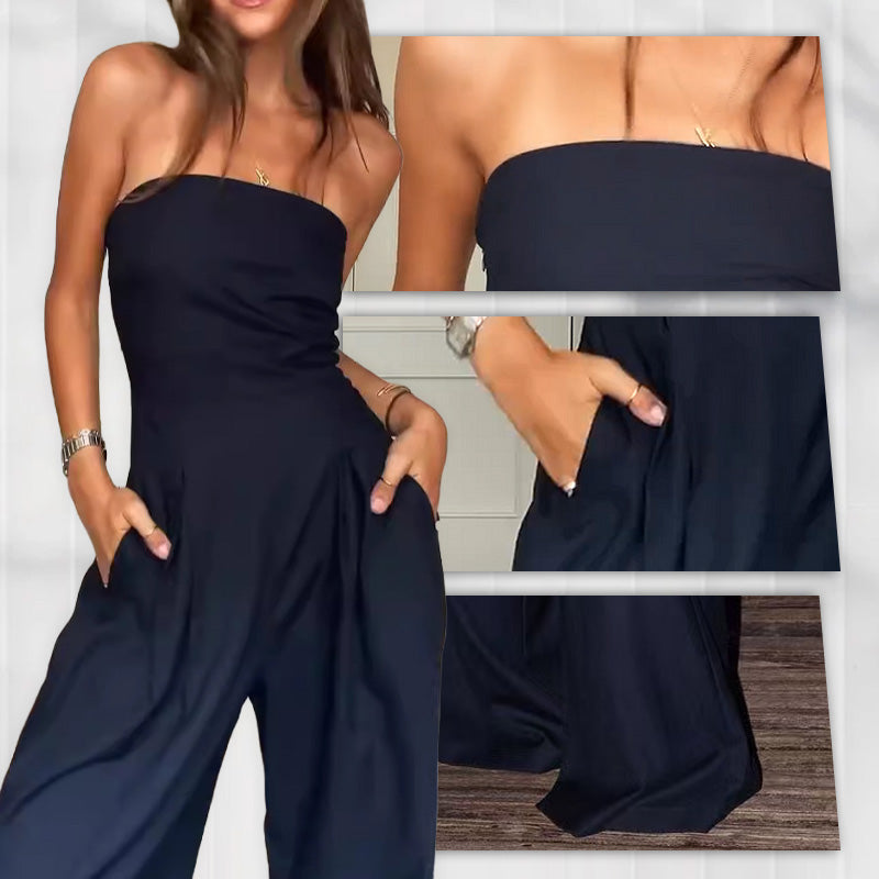 🔥2025 HOT SALE ❤️ Women's Strapless Jumpsuit With Pockets