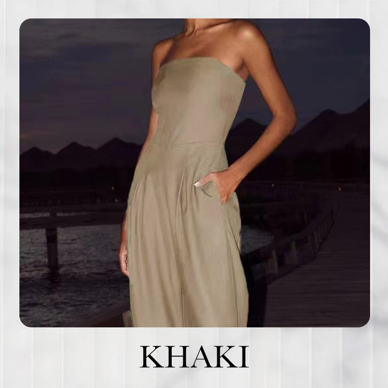 🔥2025 HOT SALE ❤️ Women's Strapless Jumpsuit With Pockets