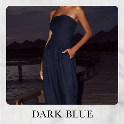 🔥2025 HOT SALE ❤️ Women's Strapless Jumpsuit With Pockets